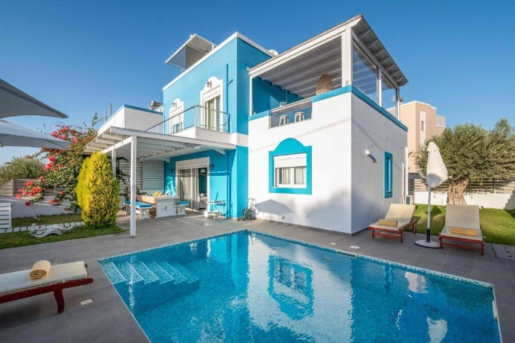Seabreeze Villa - With Jacuzzi & Heated Pool Mastichari  Bagian luar foto